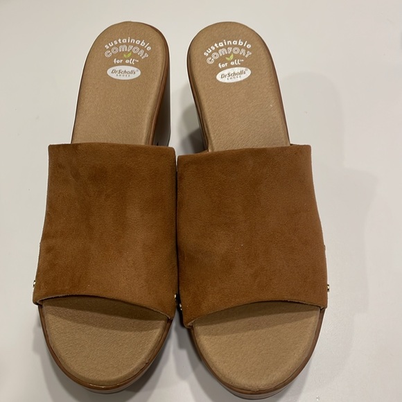 NEW Dr. Scholl's Wake-Up Platform Sandal in Honey Brown in size 9.5 - Picture 4 of 8